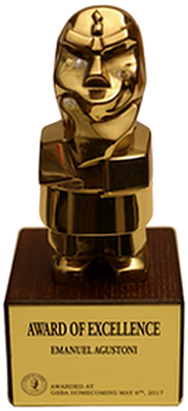Goldene Trophäe «Award of Excellence» für Emanuel Agustoni
