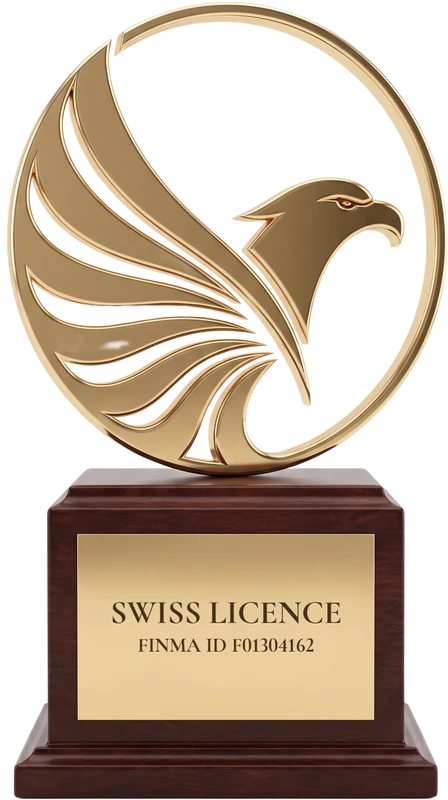Gold trophy with the Golden Eagle emblem on a mahogany base